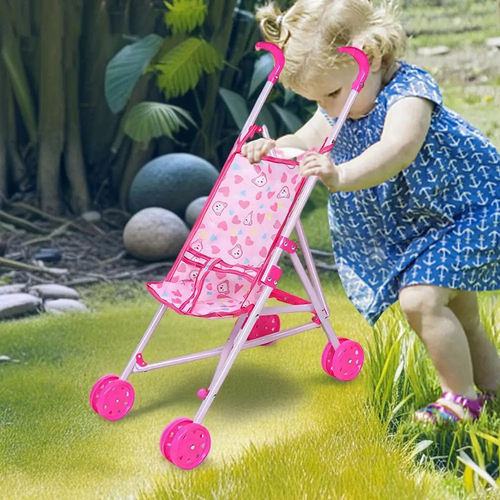 Toys For 1 Year Old Toys For 9 Year Old Boys Pretend Play Foldable Doll Stroller Toddler Learning Toy Girls' Imagination Booster