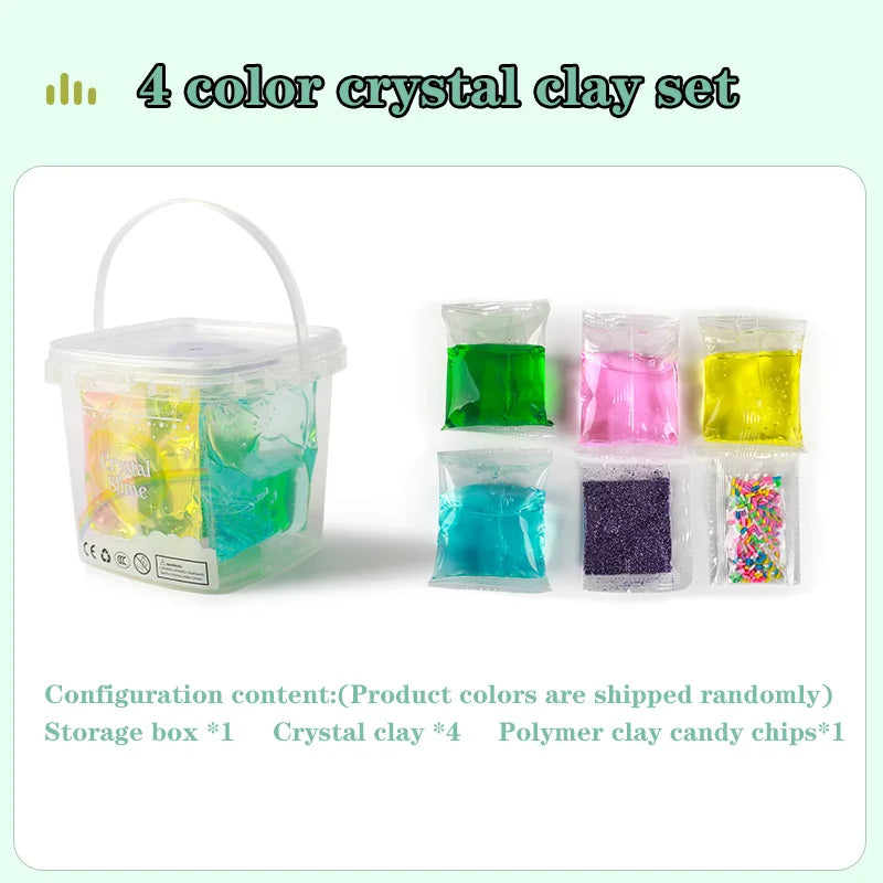 Crystal Transparent Clay, Creative,DIY, Create Your Favorite Slime, Suitable For Any Gift, Birthday Toy. Relieve Pressure, Soft