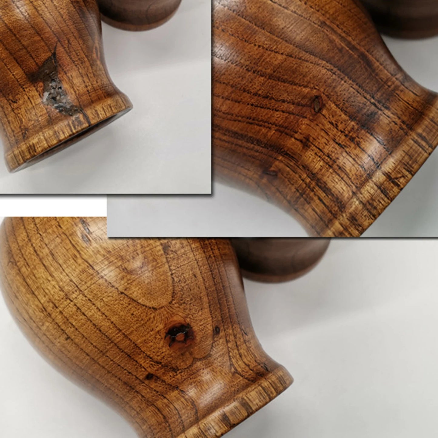 Wood Mortar and Pestle Garlic Press Ginger Crusher Spices Grinding Set for Grinding Crushing Herbs