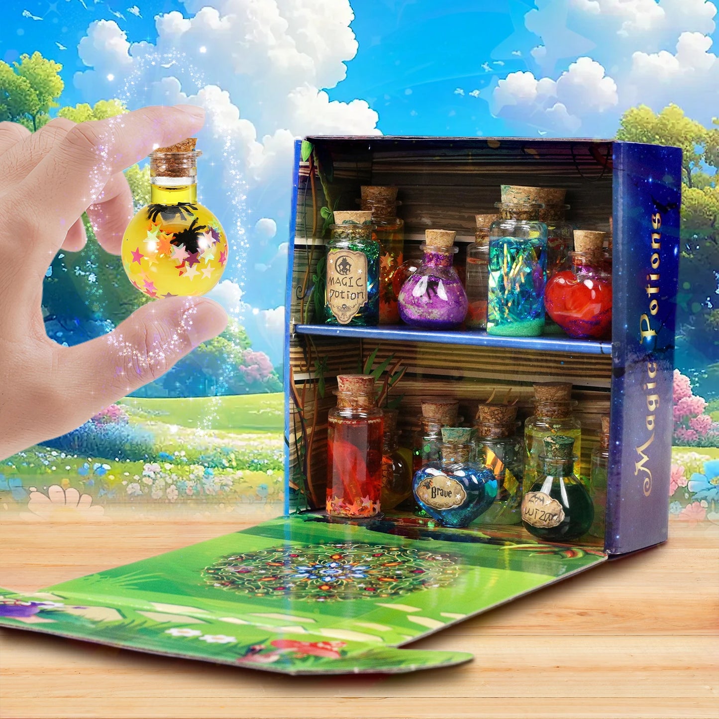 DIY Fairy Magical Potions Kit Horror Halloween Christmas Gifts Witches' Magical Color Changing Freezing Potions Art Craft Kit