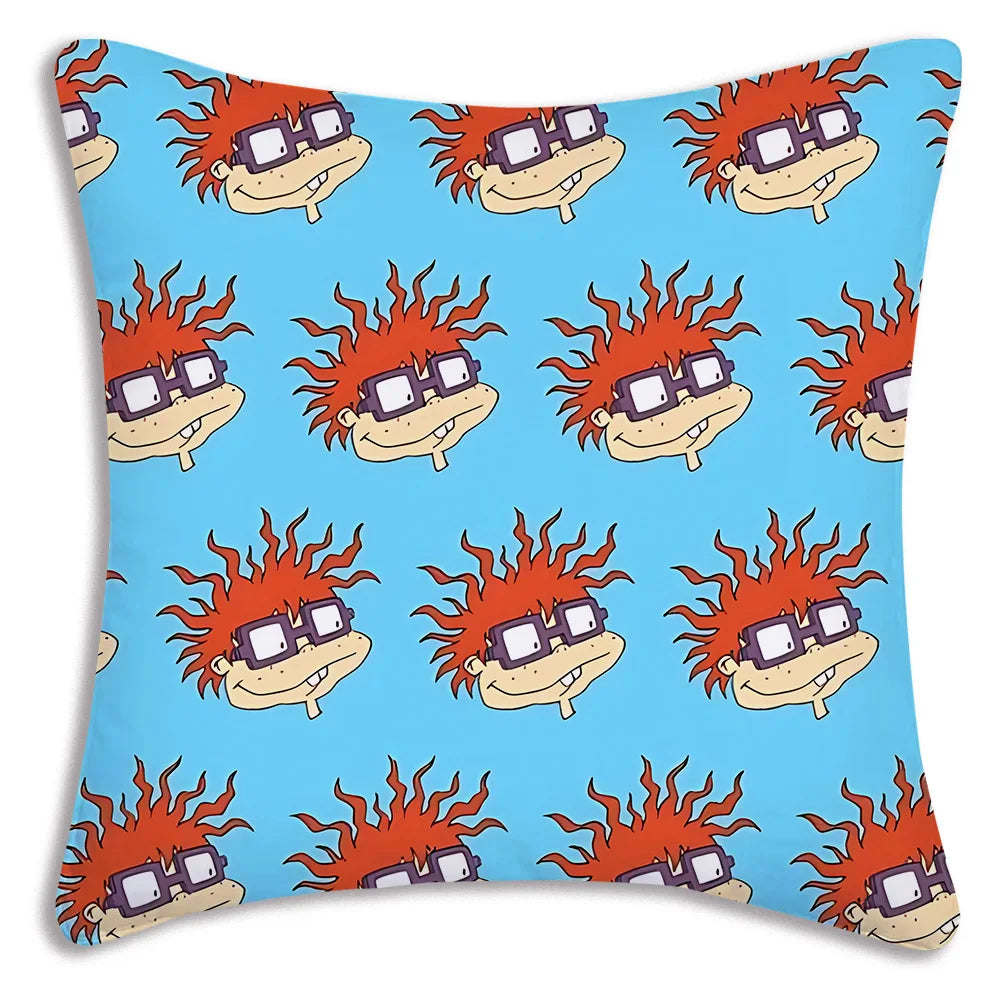 Cartoon Funny R-Rugrats Pillow Covers Cartoon Sofa Decorative Home Double-sided Printing Short Plush Cute Cushion Cover