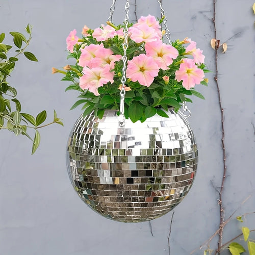 1pc Unique Handcrafted Bohemian-Inspired Hanging Disco Mirror Ball