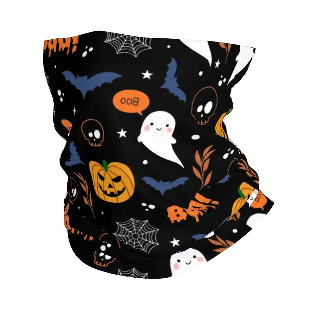 Custom Halloween Vampire Bats Winter Headband Neck Warmer Women Men Hiking Running Tube Scarf Face Bandana Gaiter
