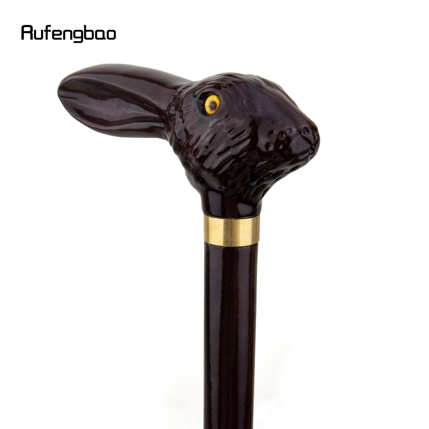 Rabbit Wooden Single Joint Fashion Walking Stick Decorative Vampire Cospaly Party Walking Cane Halloween Mace Wand Crosier 93cm