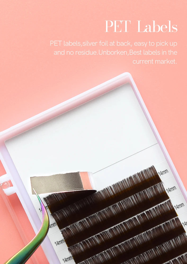 H&L SINCE 1990 12 Rowsblack brown eyelashes, double pointed eyelashes makeup tool,  professional false eyelashes