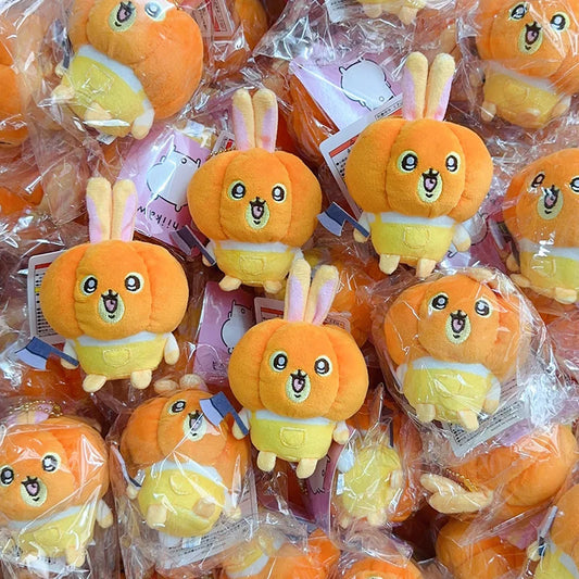 Chikawas Halloween Pumpkin Usazi Plush Doll Bag Pendant Cute Self-Deprecating Bear Doll Keychain Bag Decoration Girls Gift