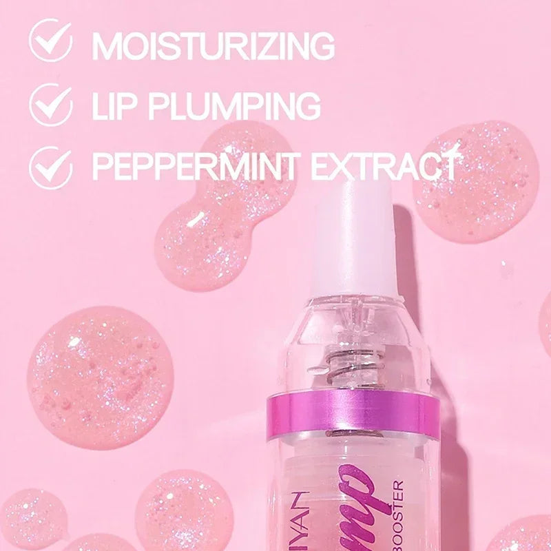 Lip Plumping Booster Lasting Sexy Plumper Glitter Red Nude Lipstick Liquid Waterproof Moisturize Oil Lipgloss Makeup Lip Care