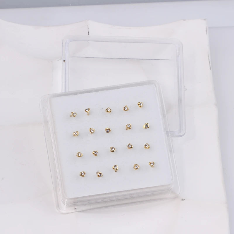 Karnoz 20Pcs/Pack Nose Stud Dragonfly Design Women Girls Nose Piercing Jewelry Piercing Nostril Piercing Jewelry Body Piercing