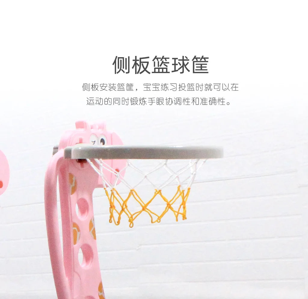 Household Children's Toys Slide Indoor Outdoor  Family Playground  Props Cartoon Giraffe Combination Swing Toys Gift for Kids