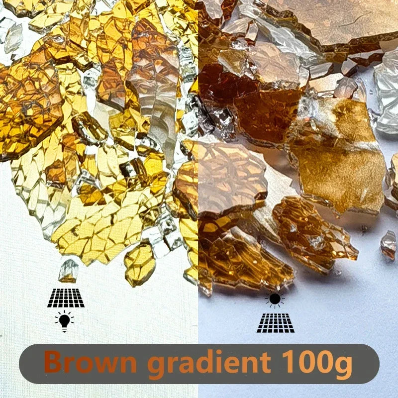 Colorful Ice Crack Fragments Crystal Mosaic DIY Creative Handmade Mosaic Art Colored Tempered Glass Transparent Particles 100g