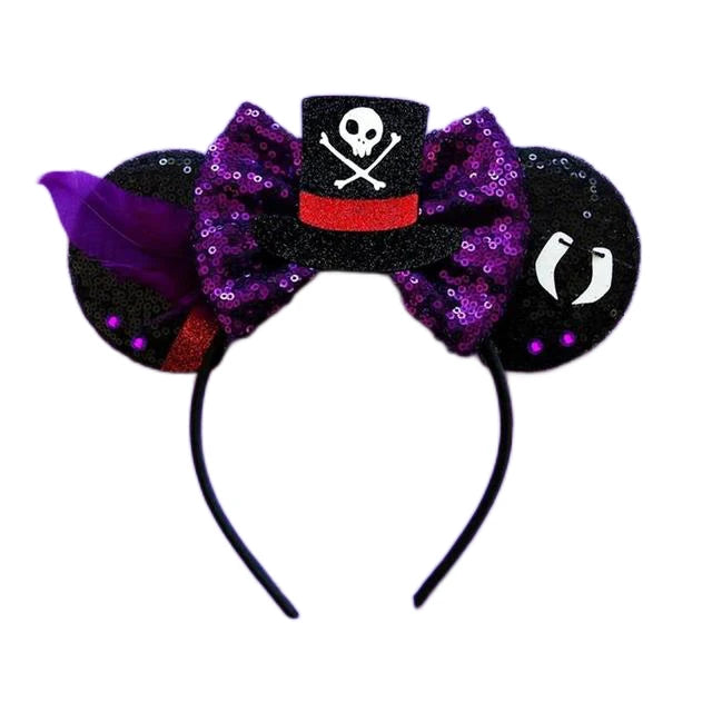 Chic Mickey Mouse Ears Headbands Women Halloween Party Cosplay Bad Guys Hairbands Girls Festival Gift Kids DIY Hair Accessories