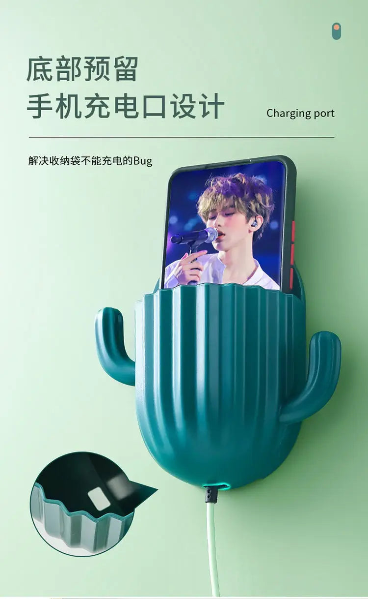 Cactus Toothbrush Holder Shelf Organizer Bathroom Household Items Bathroom Bathroom Shelves Drain