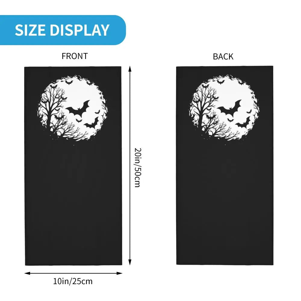 Custom Halloween Vampire Bats Winter Headband Neck Warmer Women Men Hiking Running Tube Scarf Face Bandana Gaiter