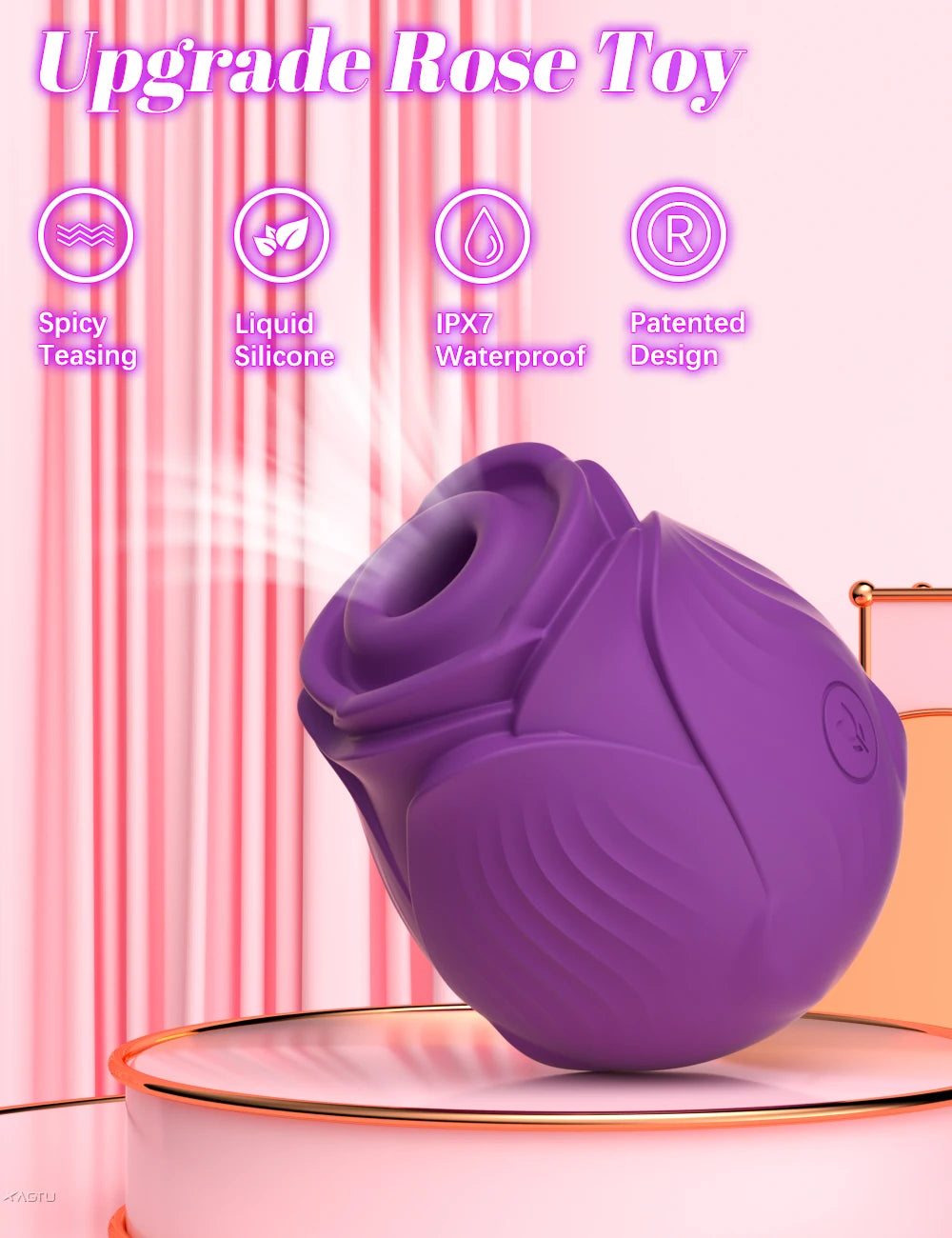 Rose-Toys Vibrator Nipple Clitoris Sucker Stimulator Vibration Masturbation Tools Women Couple Sex Toys Vibrator 18 Adult Toys