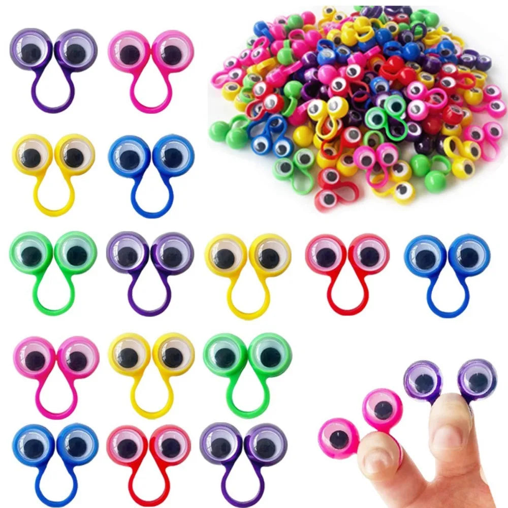 30/50/100 Pcs Halloween Funny Finger Activity Eyes Kids Birthday Halloween Christmas Carnival Kindergarten Party Gift Decoration