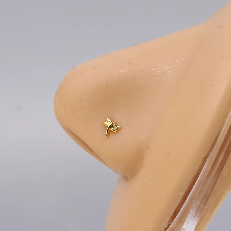 Karnoz 20Pcs/Pack Nose Stud Dragonfly Design Women Girls Nose Piercing Jewelry Piercing Nostril Piercing Jewelry Body Piercing