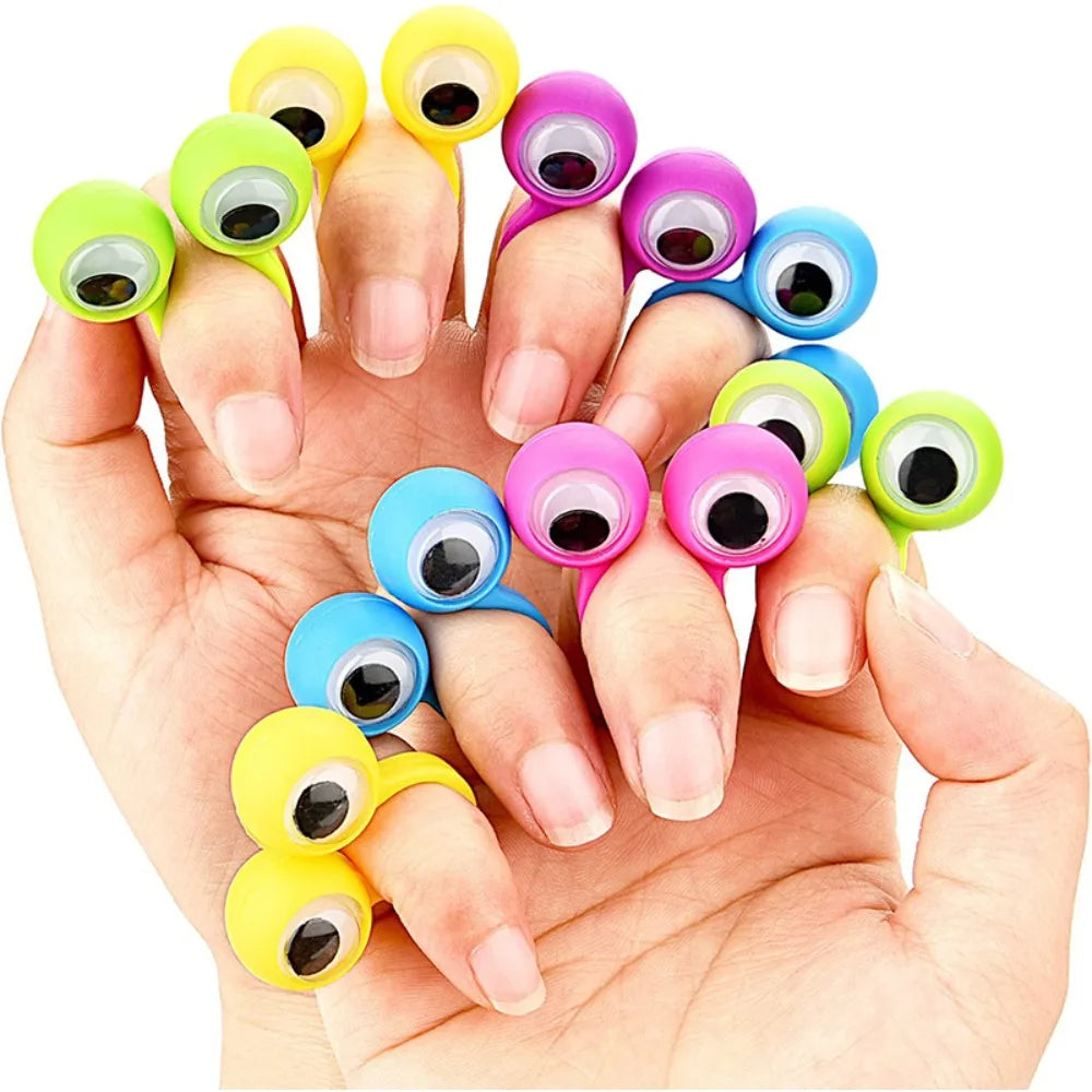 30/50/100 Pcs Halloween Funny Finger Activity Eyes Kids Birthday Halloween Christmas Carnival Kindergarten Party Gift Decoration