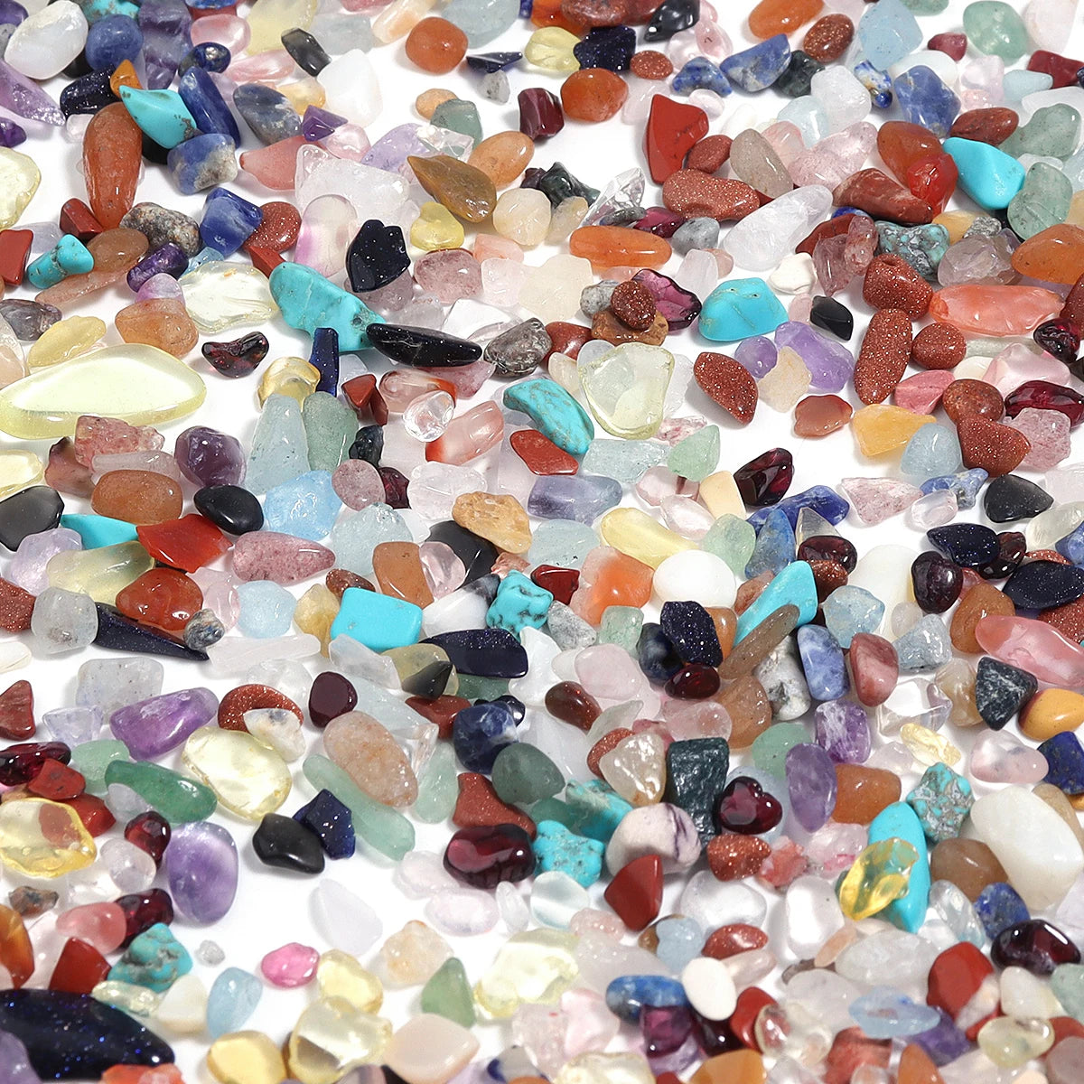 100g Natural Stones Mixed Crystal Material Crystal Gravel Stone Chips Ore Minerals Reiki Specimen Gemstones Aquarium Decoration