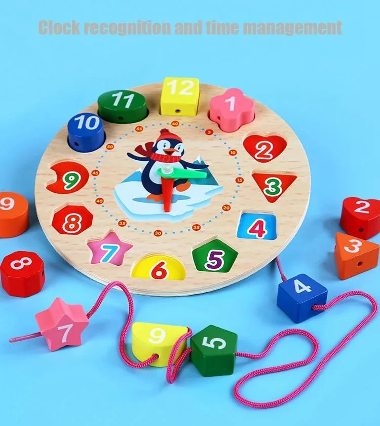 Montessori Wooden Toys for Babies 1 2 3 Years Boy Girl Gift Baby Development Games Wood Puzzle for Kids Educational Learning Toy