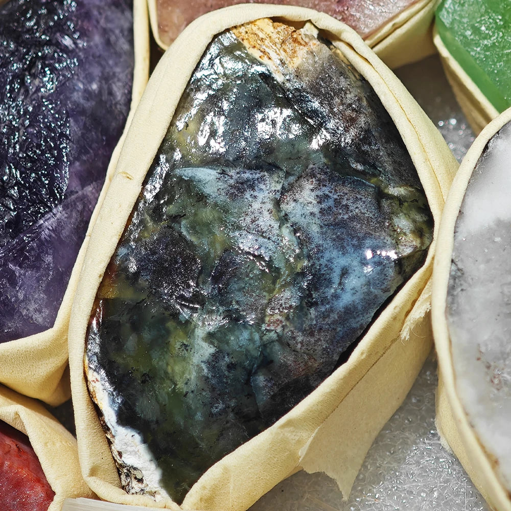 Raw Stone Crystal Set 1.6-2.4" Natural Rock Minerals Specimens Collection Decorative Amethyst Aroma Diffuser Stone