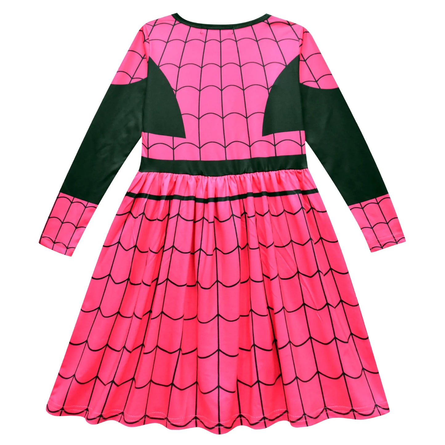 Girls Casual Dresses Spider Cartoon Animals Print Girls Dress for Halloween Heroine Cosplay Party Costume