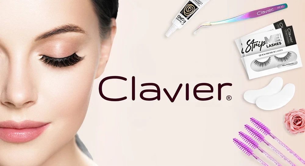 Clavier Natural Cluster Eyelash BeVshape Fishtail Shape B Curling Lash 10D Silk Soft Eyelashes Professional Makeup Tools