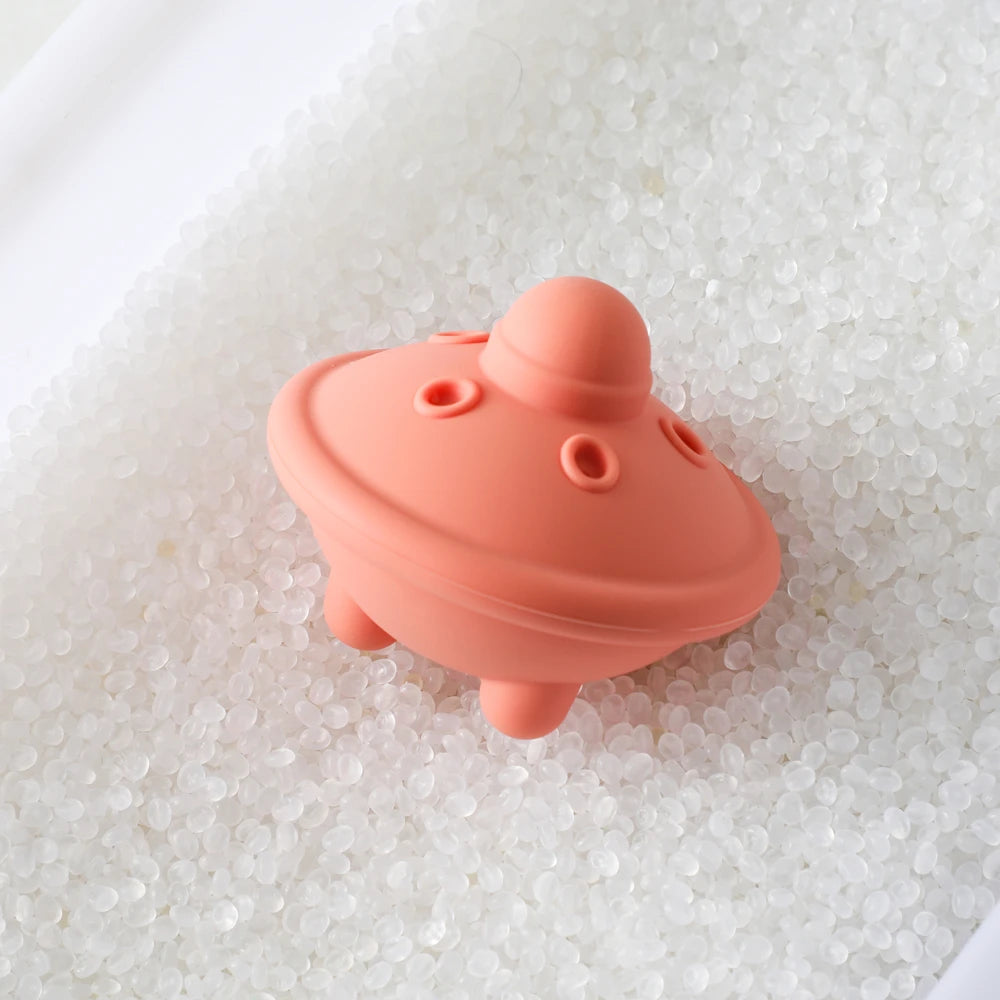 Children's Bath Toys Silicone Space Water Spray Pinch Toys Early Education Intelligence Baby Water Bathtub Bathroom Toys Set