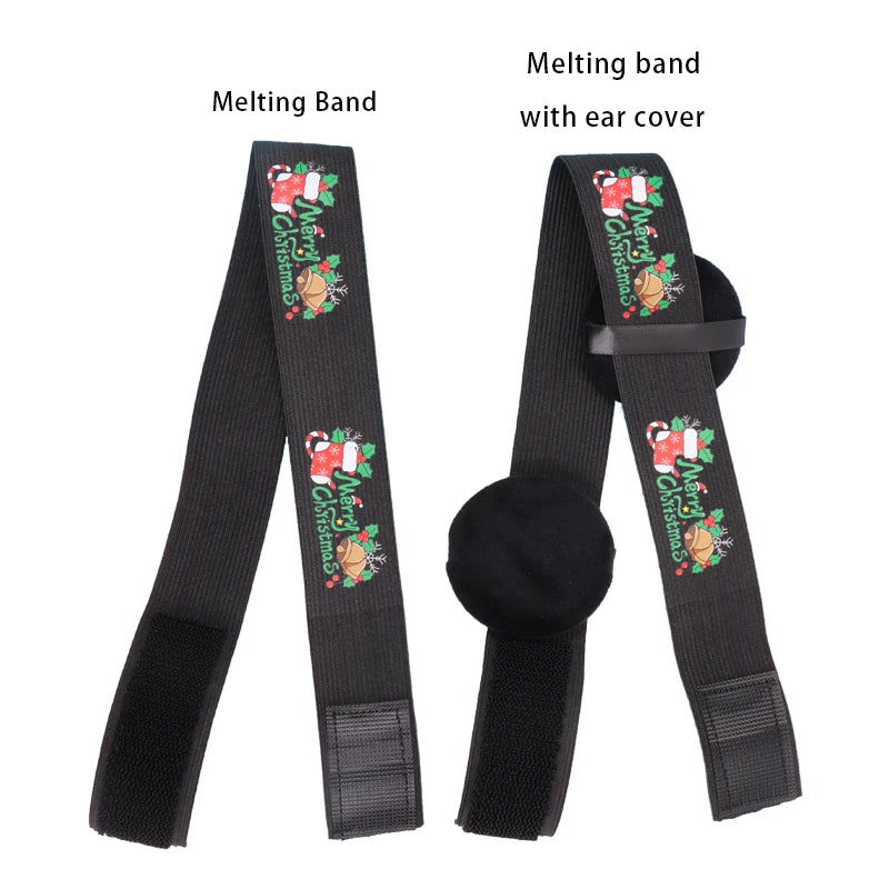 1Pcs Edge Melt Band For Lace Wigs With Ear Puff  Adjustable Elastic Headband With Ear Protector Wig Band With Ear Covers Purple