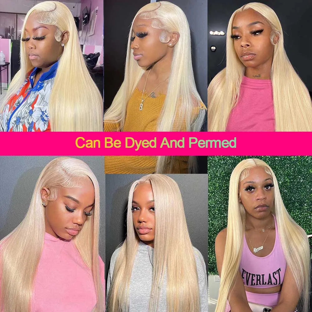 Blonde 613 13x4 Lace Frontal Human Hair Straight Transparent Lace Front Closure Pre Plucked With Baby Hair Brazilian Remy Hair