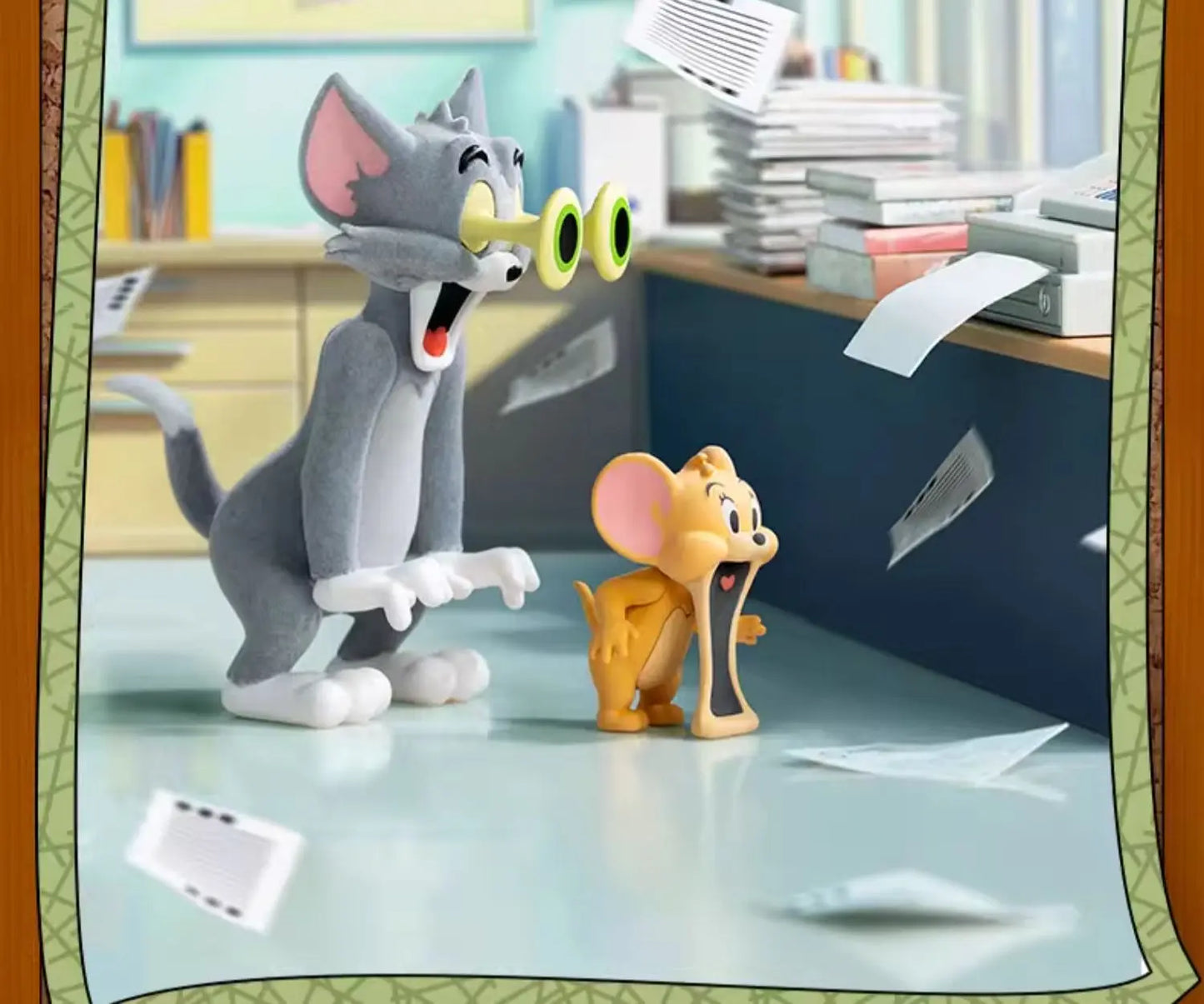 Original 52toys Tom - Jerry Mental State Tasting Blind Box Handmade Desktop Ornament Scene Building Props Toys Gifts Mystery Box