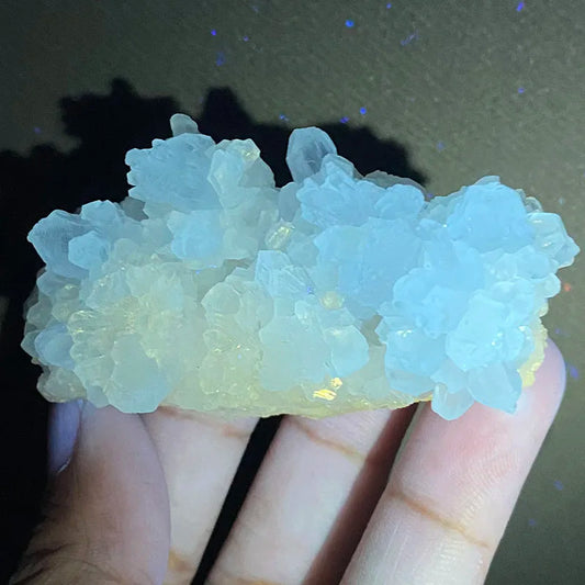 100% natural aluminite (Light blue fluorescence) raw stone mineral specimen healing crystal,ornaments beads