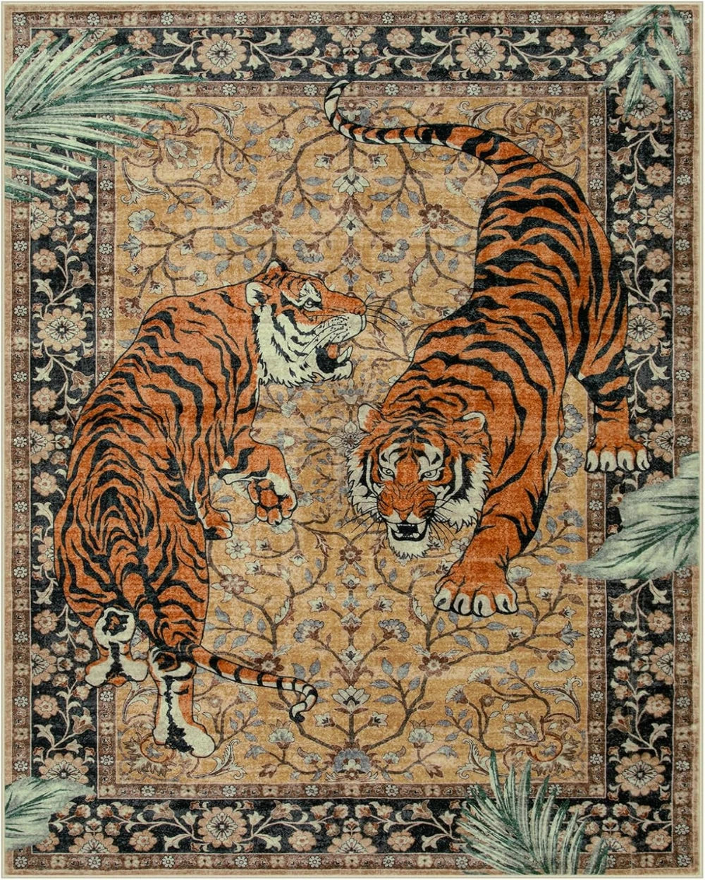 Rug for Living Room Carpet Jungle Tiger Home Decor Large Area Bedroom Floor Mat Machine Washable Coffee Table Kitchen Rugs