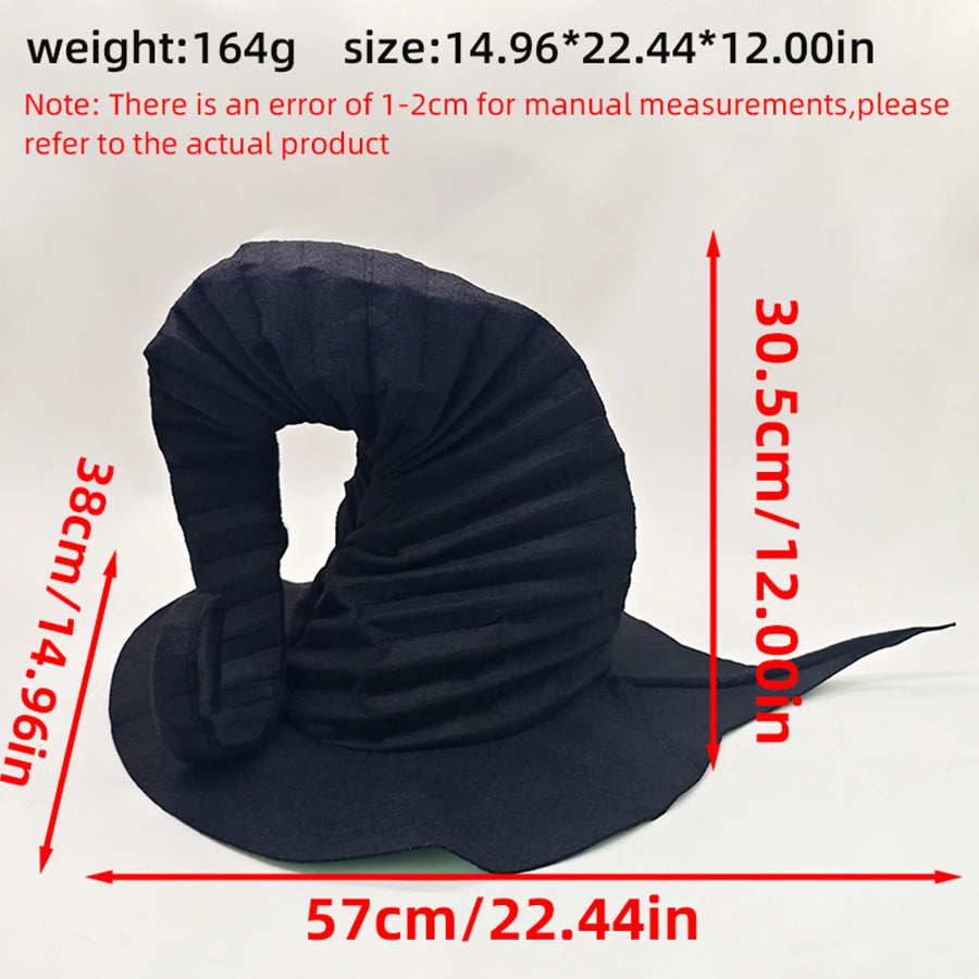 Halloween Witch Hat Classic Adult Women Black Witch Hat For Halloween Role-playing Fancy carnival Costume Party Accessory