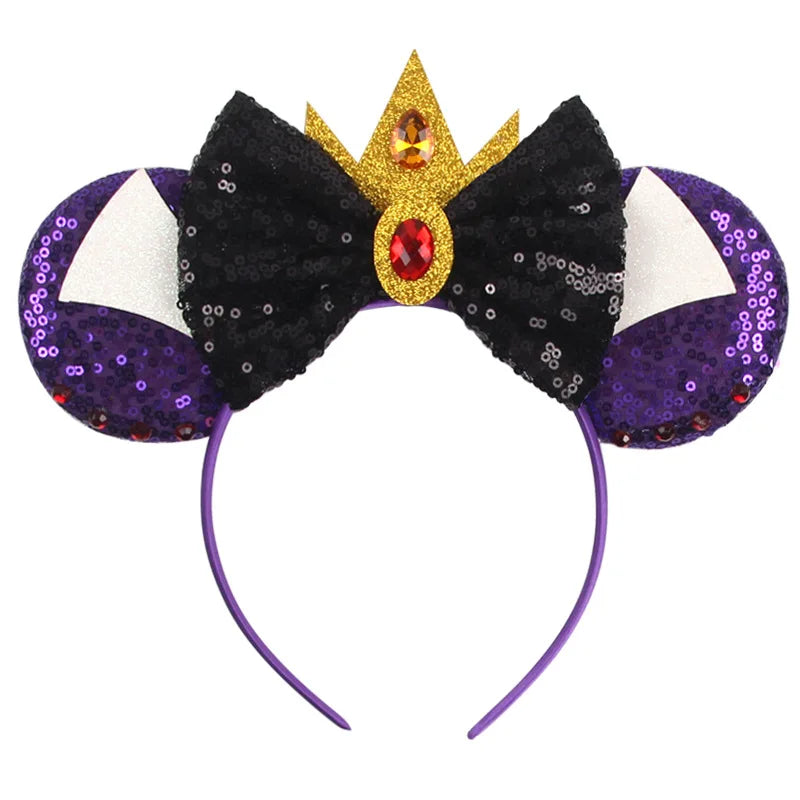 Chic Mickey Mouse Ears Headbands Women Halloween Party Cosplay Bad Guys Hairbands Girls Festival Gift Kids DIY Hair Accessories