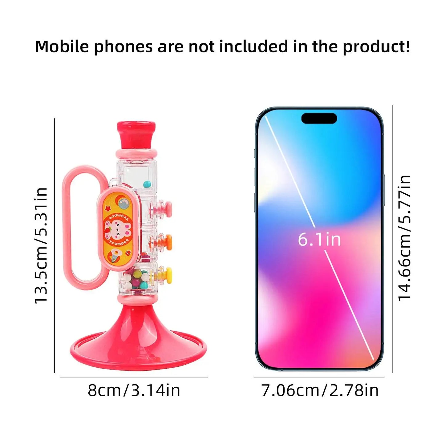 Children's trumpet toy, baby blowing music, baby playing instruments, harmonica whistle, male and female toys