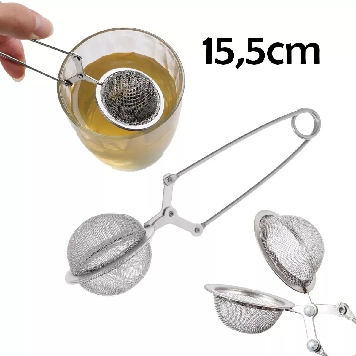 Inox Tea Infuser Sieve Blanket Herbs 15,5cm With Cable