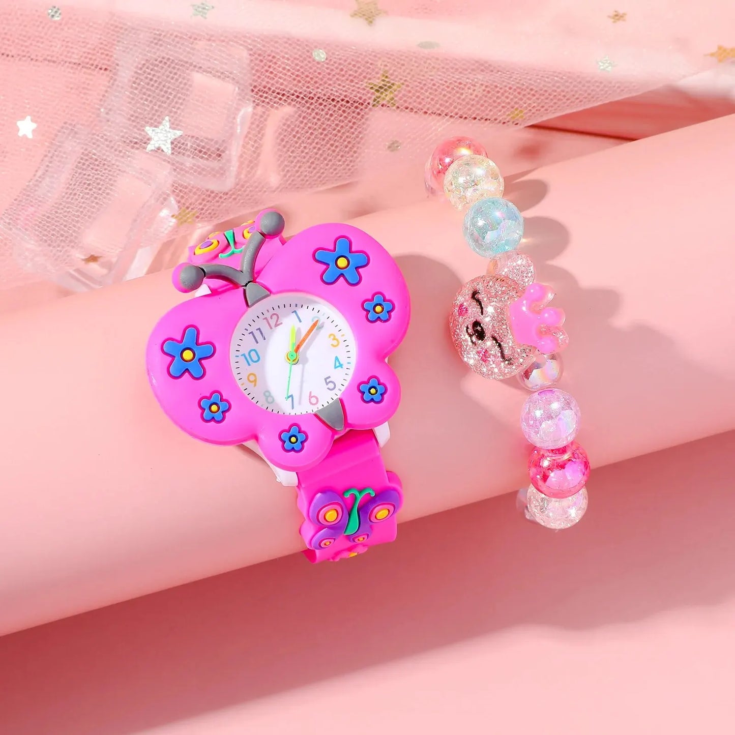 Popular Children's Butterfly Quartz Watch Set