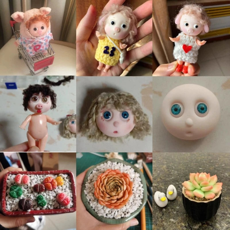 Crystal Resin Clay Jewelry Modeling Flower Making Material Cold Porcelain Clay Translucent Non-baked Soft Pottery Dropship