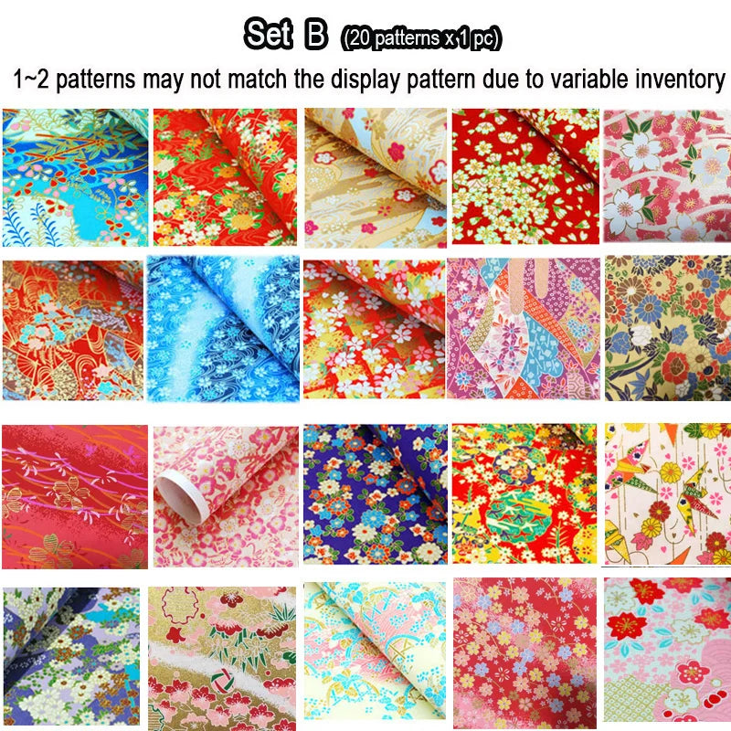 21x28cm Japanese Origami Folding Paper Handcraft Art Work Gift Wrapping Paper Packing Paper 20 Sheets