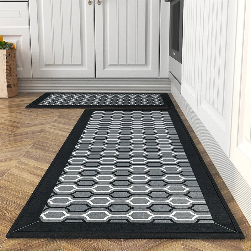 Rug Cotton and Linen Kitchen Mat Carpet Door Mat Rugs For Bedroom Water and 0il Absorbing Non-slip Dirt-resistant Waterproof