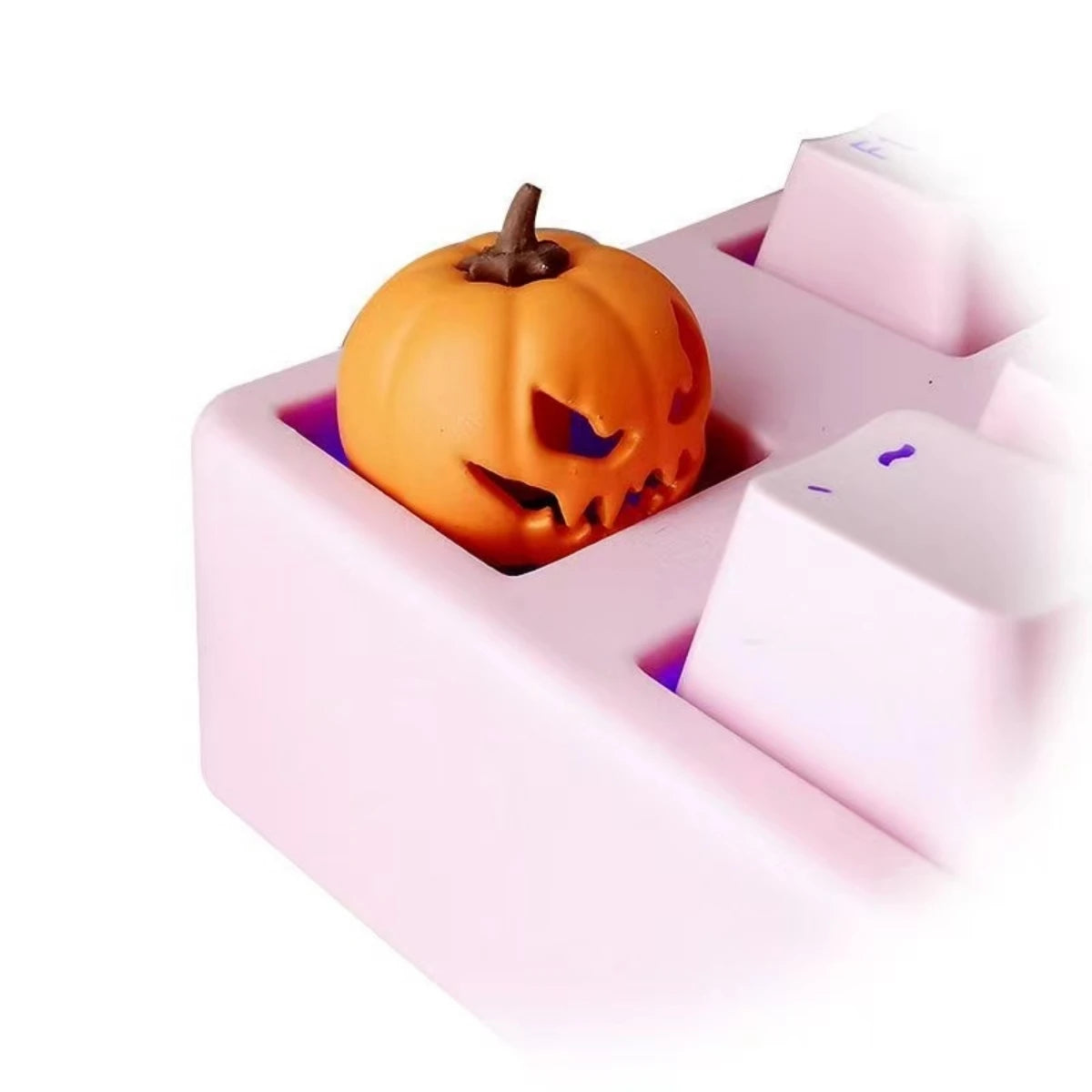 1Pcs Hot Sale Translucent Halloween Pumpkin Keycaps - Enhance Your Mechanical Keyboard Look! Accessories