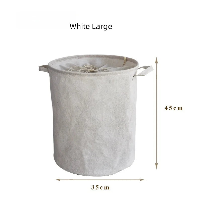 Household dirty clothes basket, foldable fabric dirty clothes bucket, clothes ins storage bucket, drawstring storage basket
