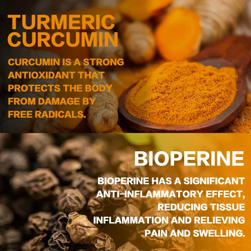 Turmeric Curcumin with Bioperine - Supports Arthritis Health, Antioxidants, Brain Cognition and Digestive Health