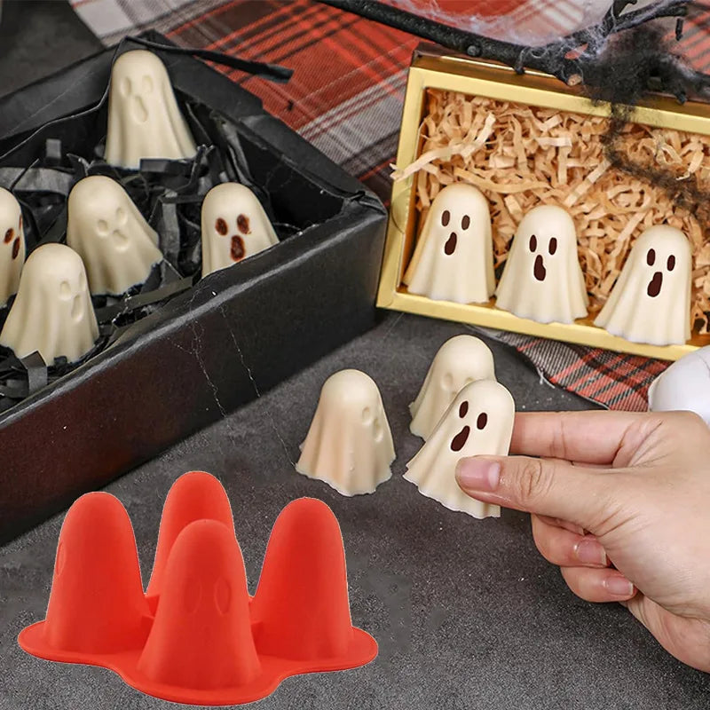 New Ghost Jello Silicone Mold Halloween Kitchen Tools Suitable for Ice Cubes, Cookies, Jelly, Chocolate Kitchen Gadgets