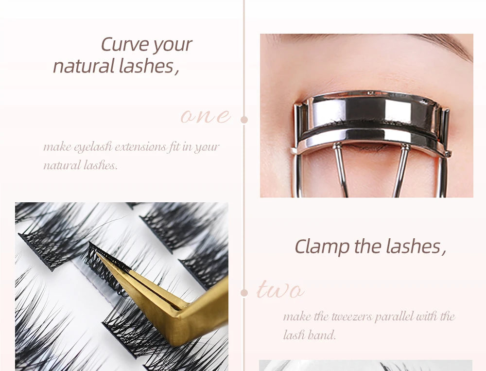 NAGARAKU T50 DIY Cluster Eyelashes Segment Volume Natural Lighter Bundles Makeup Tools Grafted At Home