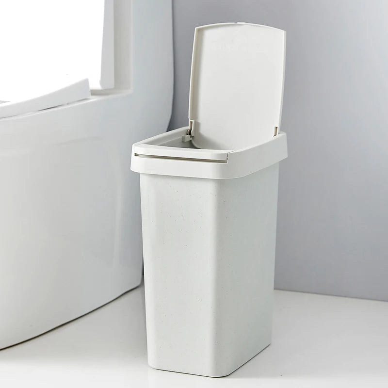 Odor Proof Diaper Pail Household Trash Can with Pop-Up Lid for Bedroom Bathroom Living Room Kitchen - Eco-Friendly Waste Bin