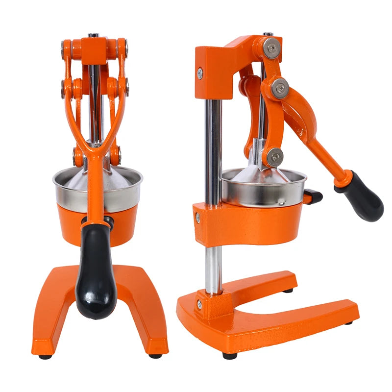 Cast Iron Citrus Juicer , Extra-Large Commercial Grade Manual Hand Press , Heavy Duty Countertop Squeezer for Fresh Orange Juice