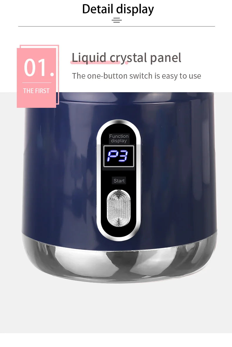 2025 Wireless Portable Electric Juicer 600ml USB Charge Fresh Juice Extractor Citrus Orange Squeezer Machine Smoothie Blender