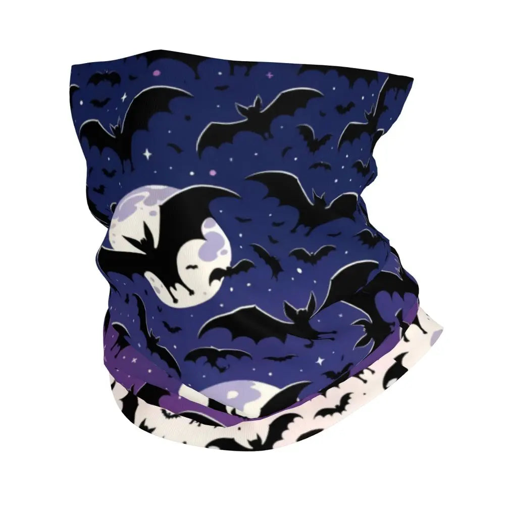 Custom Halloween Vampire Bats Winter Headband Neck Warmer Women Men Hiking Running Tube Scarf Face Bandana Gaiter