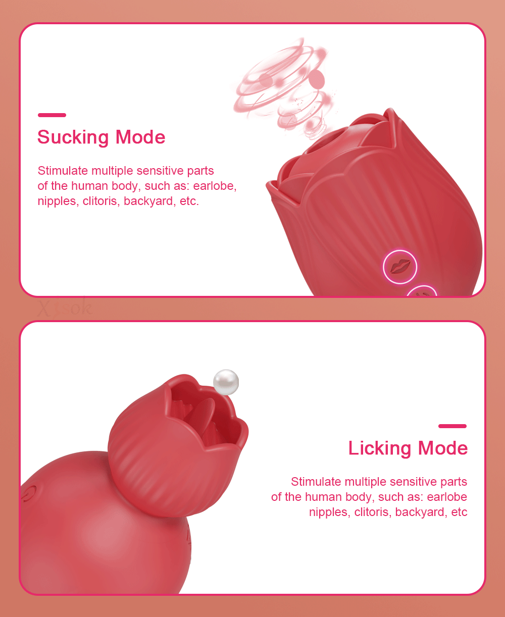 Rose-Toys Vibrator Nipple Clitoris Sucker Stimulator Vibration Masturbation Tools Women Couple Sex Toys Vibrator 18 Adult Toys